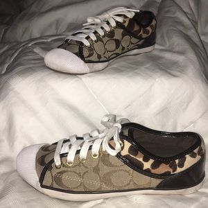6.5 leopard print Coach sneakers